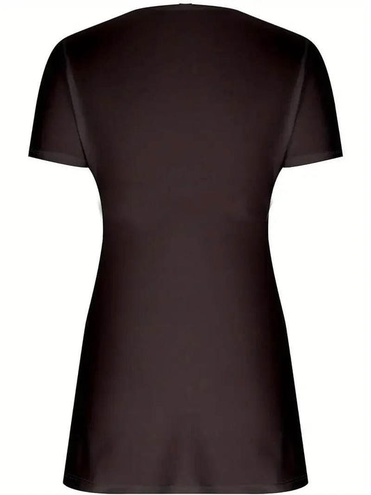 Women Plus Size 1XL-5XL V-Neck Shirt Flattering Short Sleeves Fashionable Twist Detail Premium Casual Wear for Women - Empire P.E