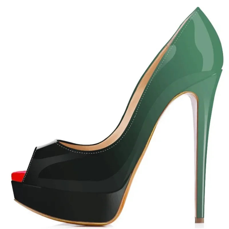 Women Pumps Sexy Platform Peep Toe 14cm - Empire P.E