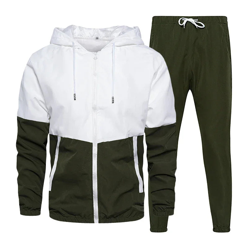 Men Tracksuit Casual Set Mens