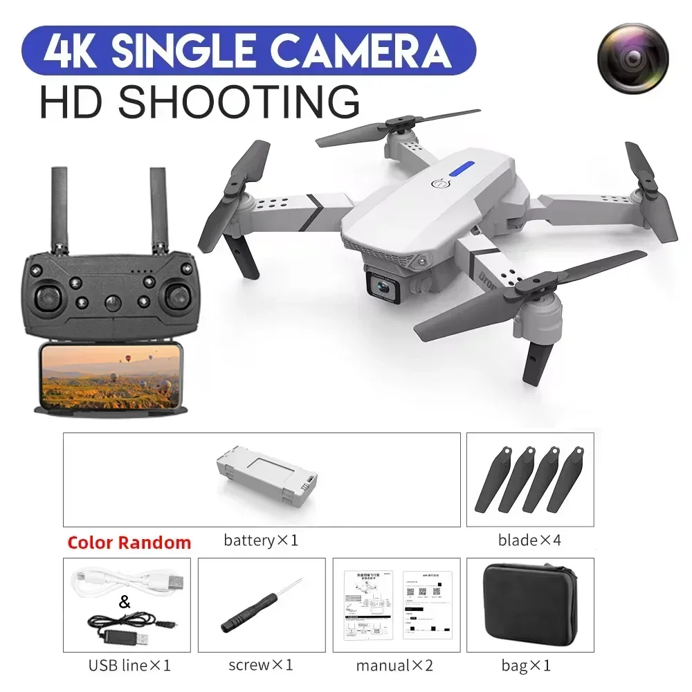 2023 New E88 Pro WIFI FPV Drone Wide Angle HD 4K 1080P Camera - Empire P.E