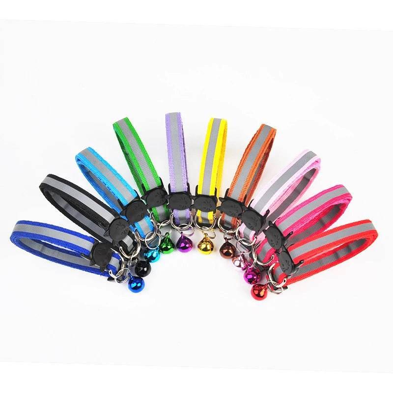 Nylon Pet Collar Night Safety Reflective Cat And Dog Collar Adjustable - Empire P.E