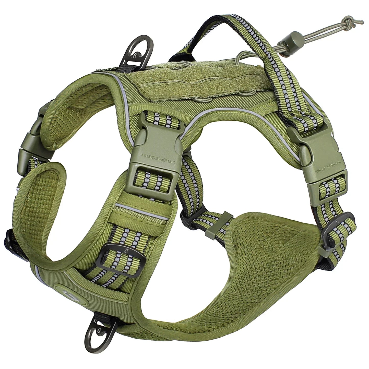 Tactical Dog Harness, No Pull Dog Harness, Adjustable Breathable MOLLE Dog Vest Harness for Medium Large Dog Reflective Military - Empire P.E