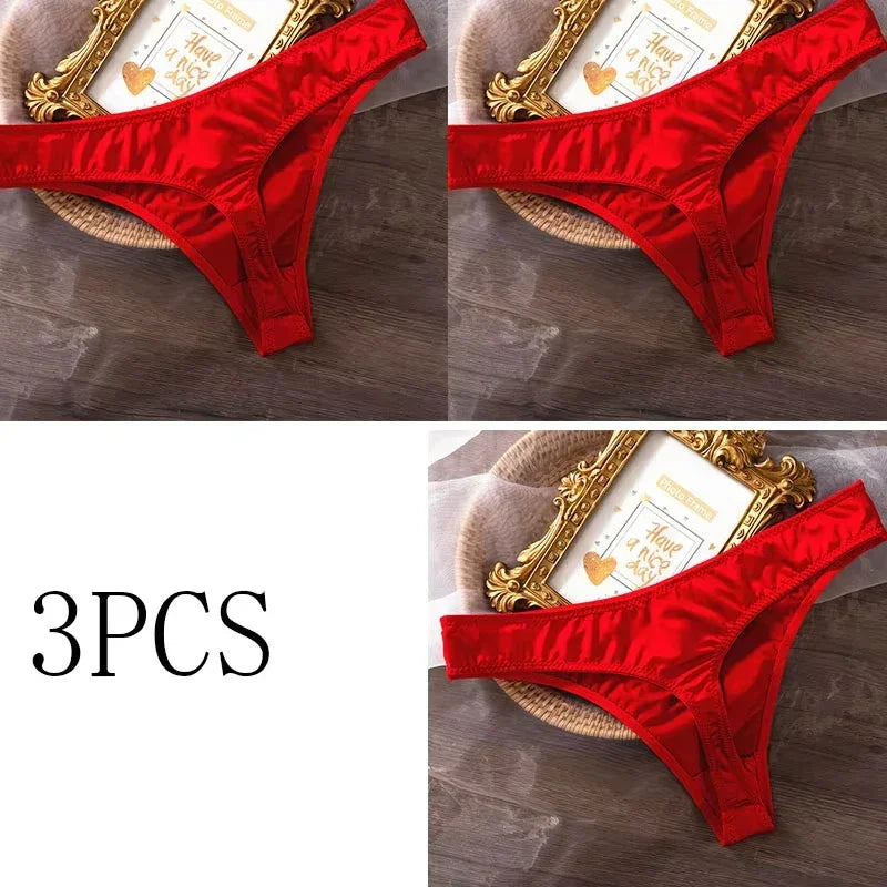 3PCS Ice Silk Seamless Skin-friendly Breathable Briefs Women Underwear - Empire P.E