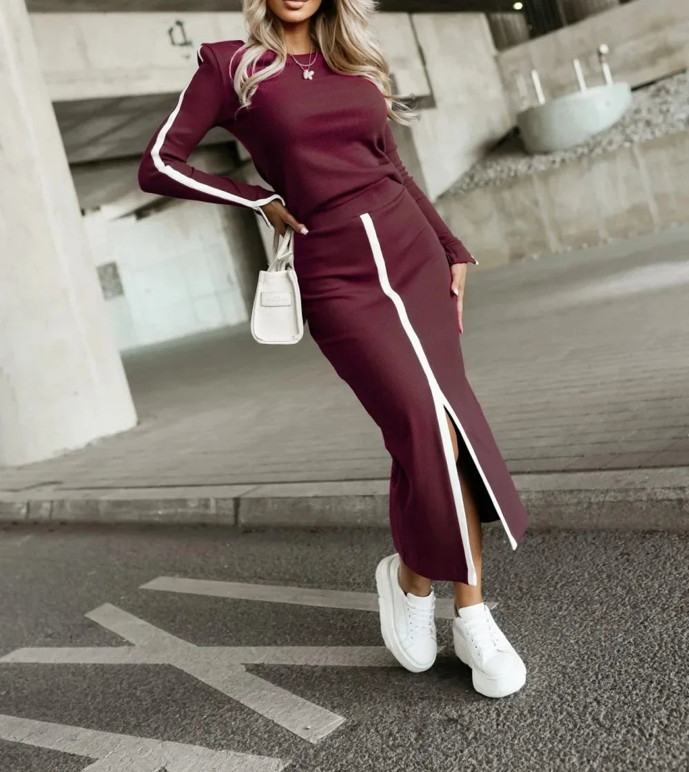 Women's Split Skirt Outfit Set - Empire P.E