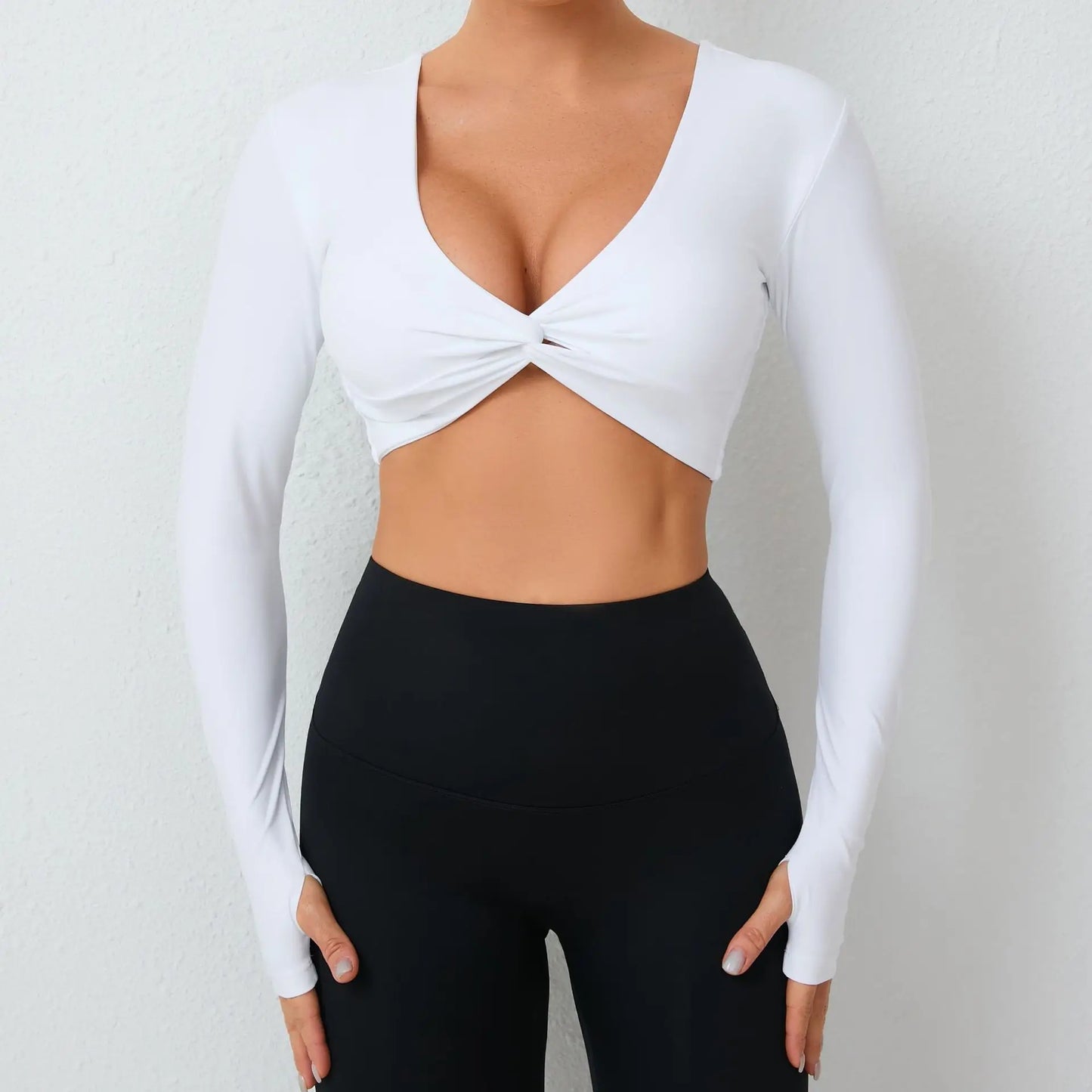 Women's Yoga Crop Top Long Sleeve T-Shirt - Empire P.E