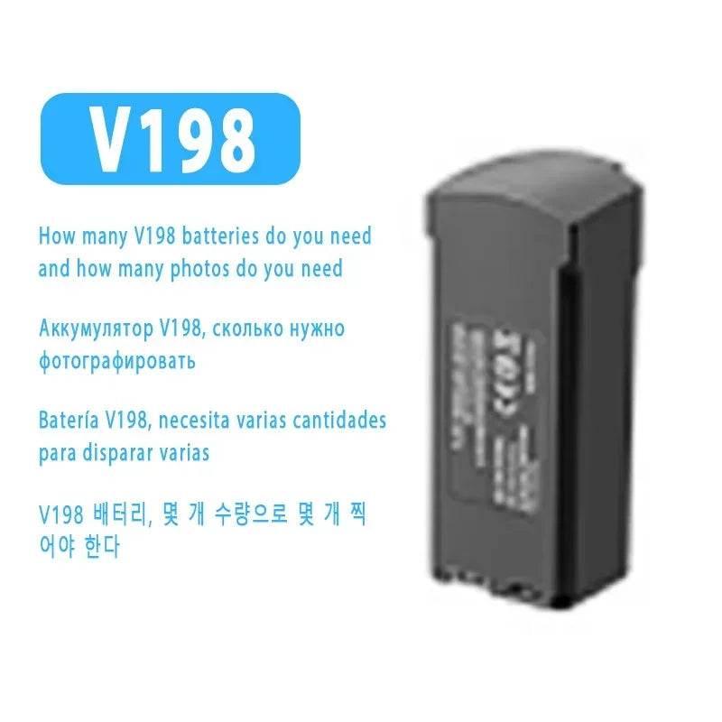 Original Drone battery for V168 V198 M6 Z908 S18 V66 s12 a14 v666 battery,rechargeable butler,propeller for drone accessories - Empire P.E