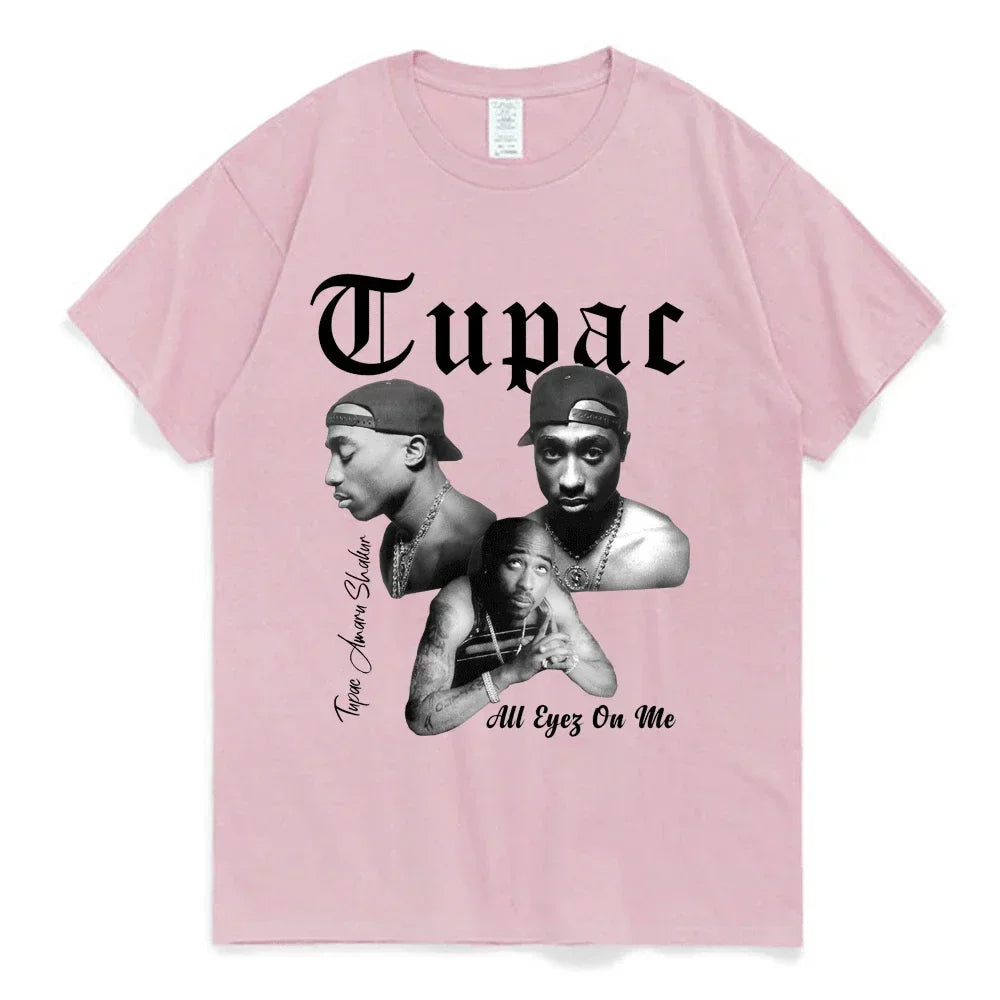 Women Graphic Cartoon Rapper Tupac 2pac Print T Shirt - Empire P.E