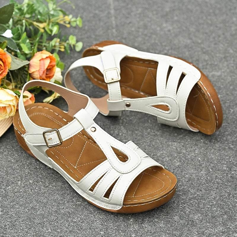 2025 Summer Women Wedge Sandals Lightweight Ankle Buckle Platform Gladiator Sandals Woman Peep Toe Non Slip Beach Sandles 36-43 - Empire P.E