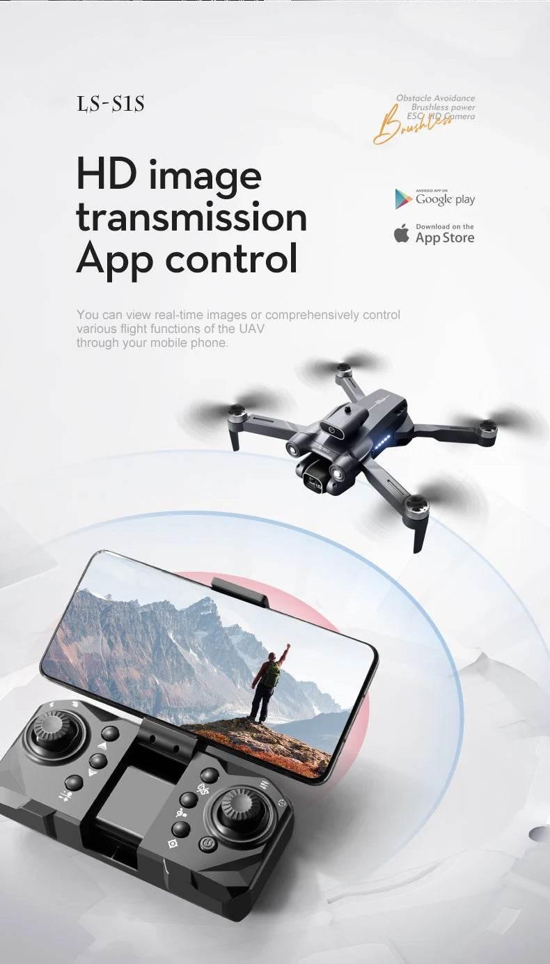 New S1S Mini Drone Caméra 8K Professional Brushless Motor Dron Obstacle Avoidance HD Dual Camera Foldable Quadcopter Toys - Empire P.E
