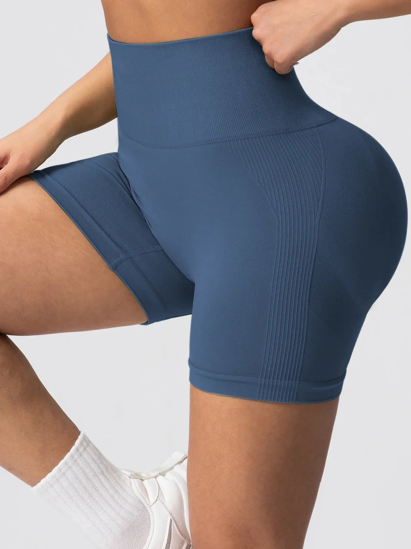 Women Fitness Shorts High Waist Workout Hip Lifting Leisure Shorts Leggings Yoga Gym Running Short Pants Sportswear - Empire P.E
