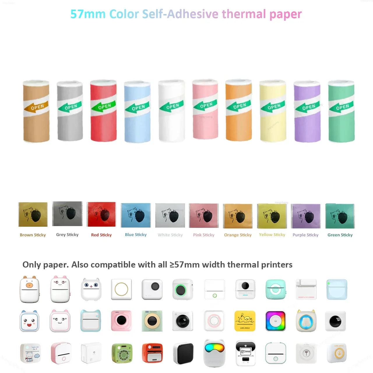 Rolls Of Self-Adhesive Paper Portable Thermal For Printer - Empire P.E