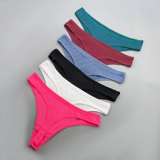 5 PCS Sexy G-String Cotton Women Underwear G String Thong - Empire P.E