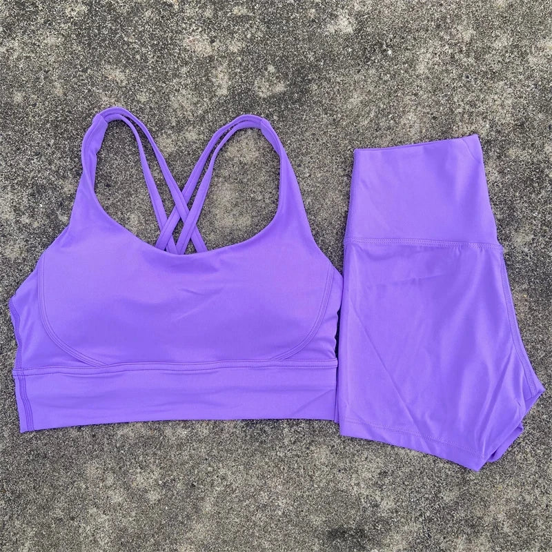 Yoga 2 Piece Gym Sports Shorts Set - Empire P.E