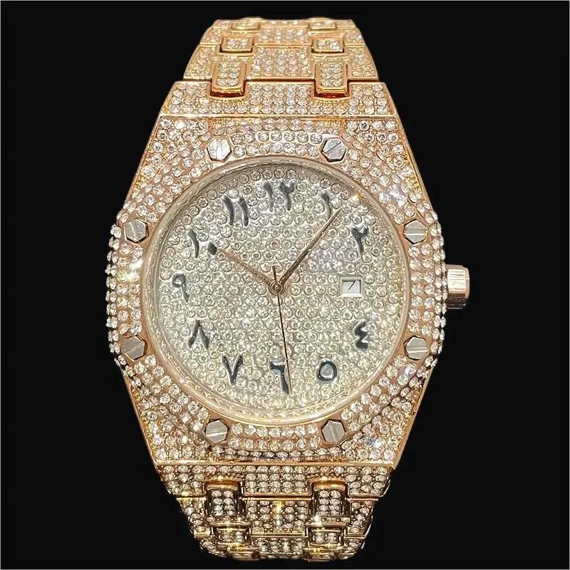 2023 New Arab Number Watch For Men Luxury Fully Diamond - Empire P.E
