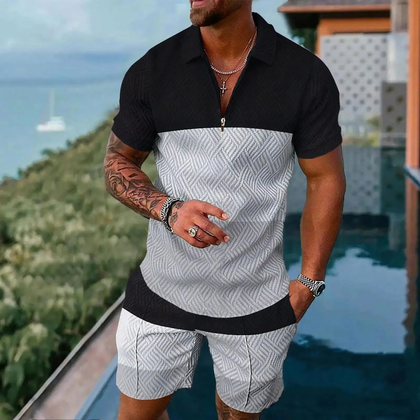 Graphic Men's Polo Shirt Sets - Empire P.E