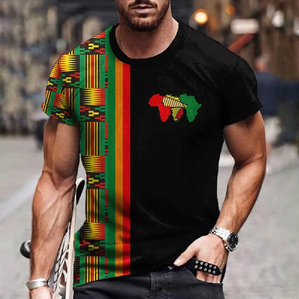 Men’s T Shirt Ethnic Tribal Dashiki T-Shirts African Patterns 3D Print Men Short Sleeve 0 Neck Harajuku Y2k Tees Tops Clothing - Empire P.E