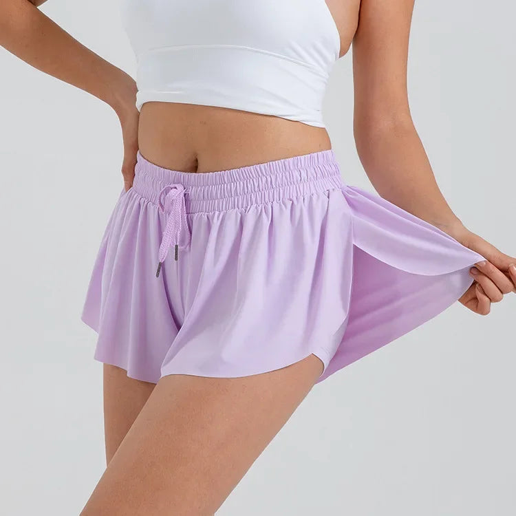 2in1 Jogger Flowy Athletic Shorts for Women - Empire P.E