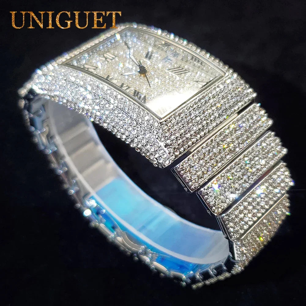 Rectangular Men's Watch Full Iced Out - Empire P.E