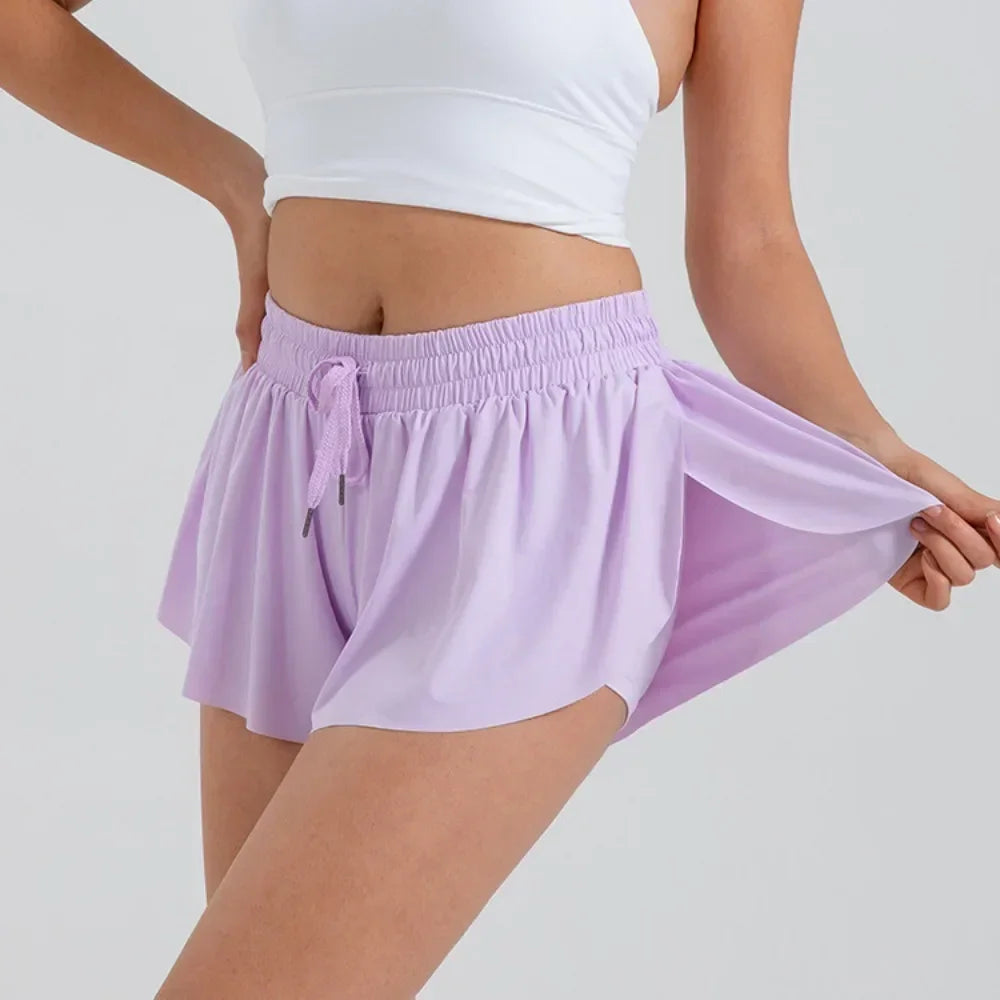 2in1 Jogger Flowy Athletic Shorts for Women - Empire P.E