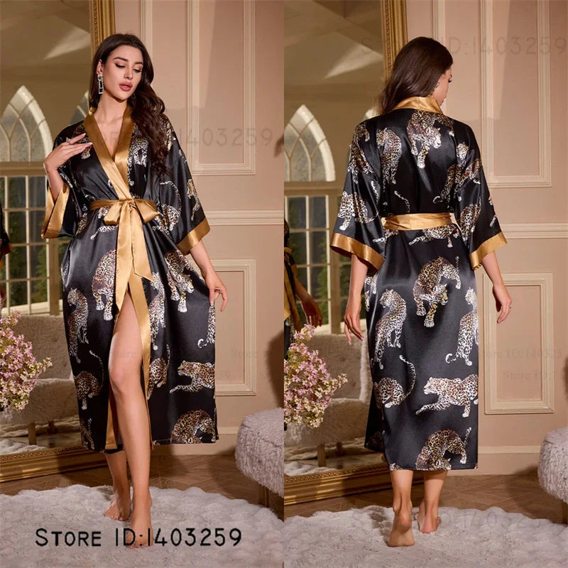 Female Long Robe Loungewear Elegant - Empire P.E