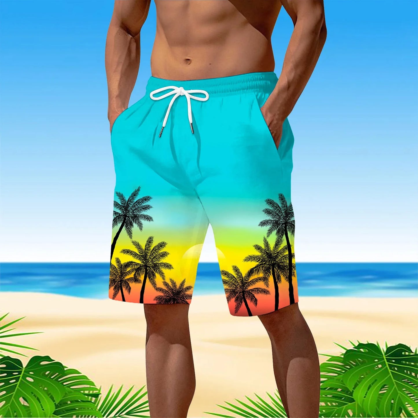 Personality Hawaii Summer Tropics Beach Shorts