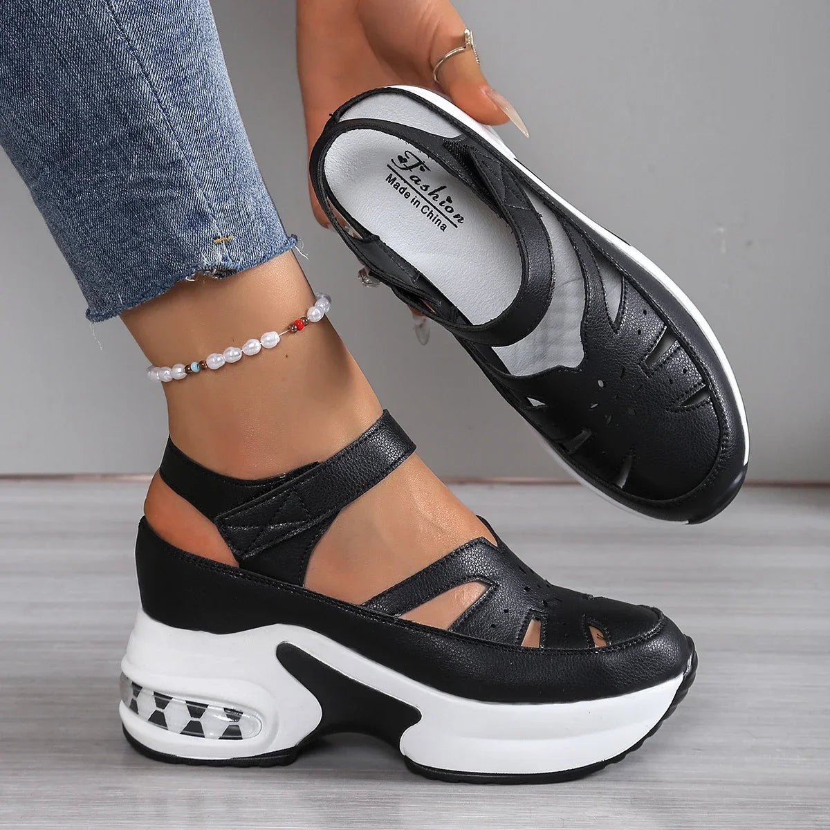 Women Summer Solid Wedge Shoes