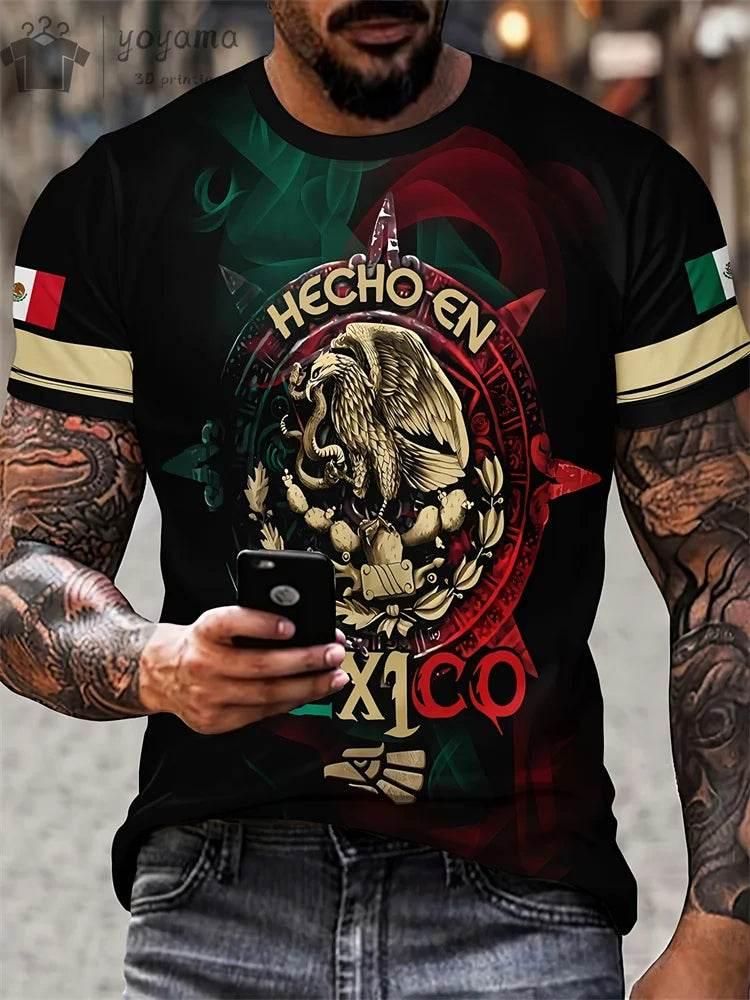 T shirts Tops Short Sleeve Tee Man T-shirt Personalized T-shirt Mexican Style Graphic T shirts Clothes Men Vintage Clothes Top - Empire P.E