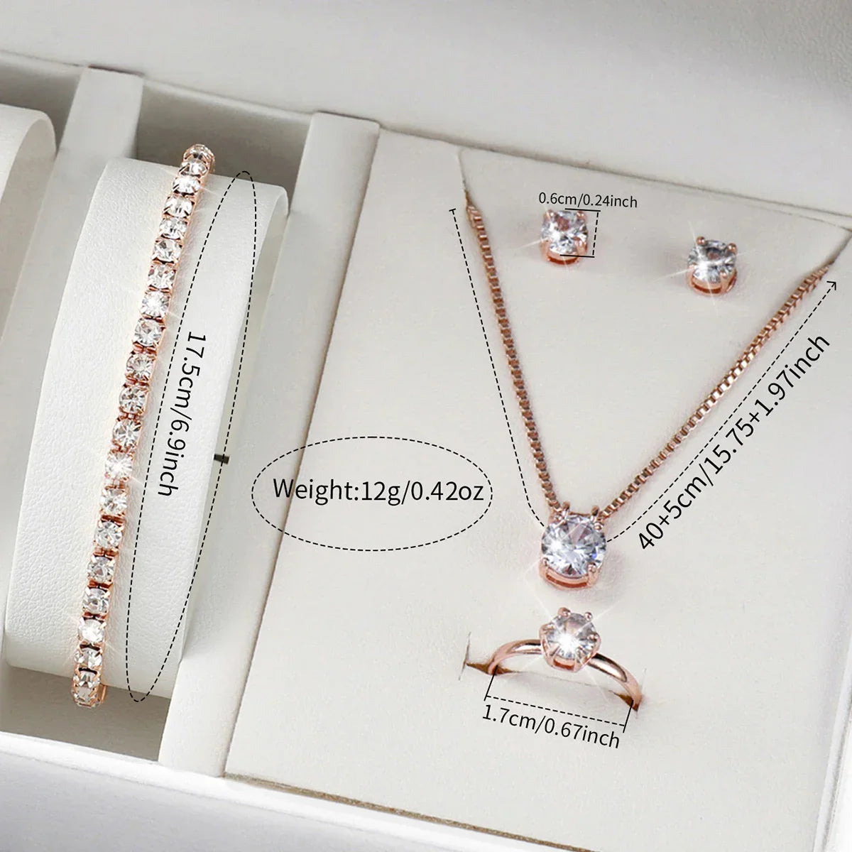 6PCS/Set Fashion Rhinestone Women's Watch - Empire P.E