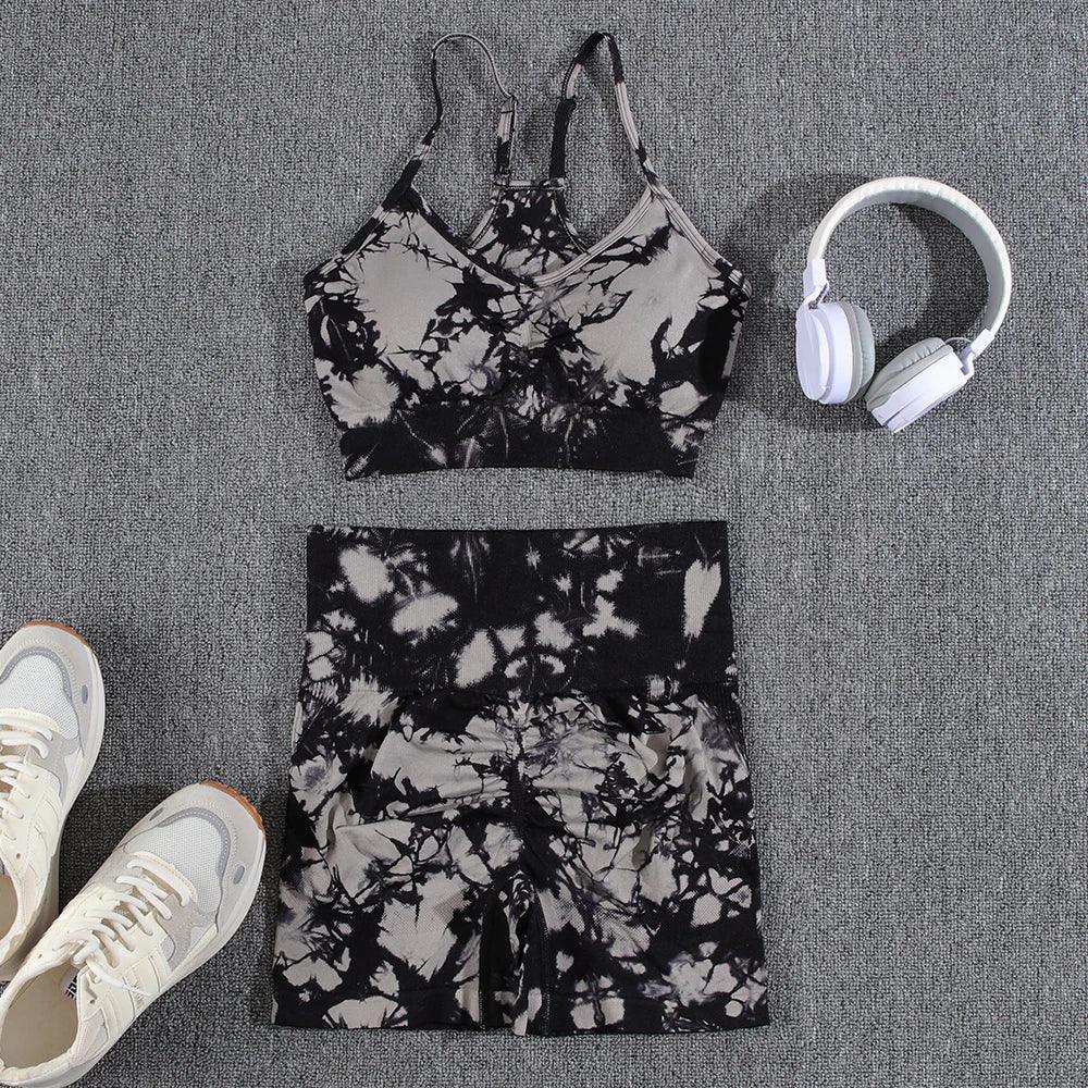 1/2/3/PCS Tie Dye Seamless Women Pants Sets