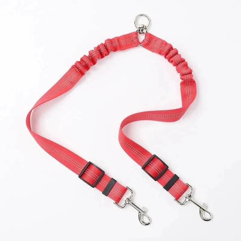 Pet Three-head Leash, Can Walk Two Pets At The Same Time, Nylon Retractable Leash Outdoor Car Dog Cat Leash - Empire P.E