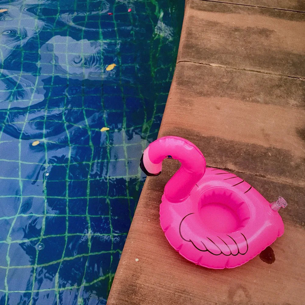 10-20PCS Water Coasters Floating Inflatable Cup Holder Swimming Pool Drink Float Toy Inflatable Pool Flamingo Party Decoration