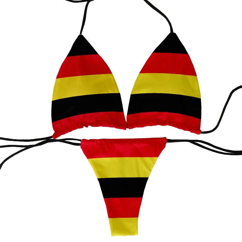 Fashion flag pattern printed swimsuit - Empire P.E