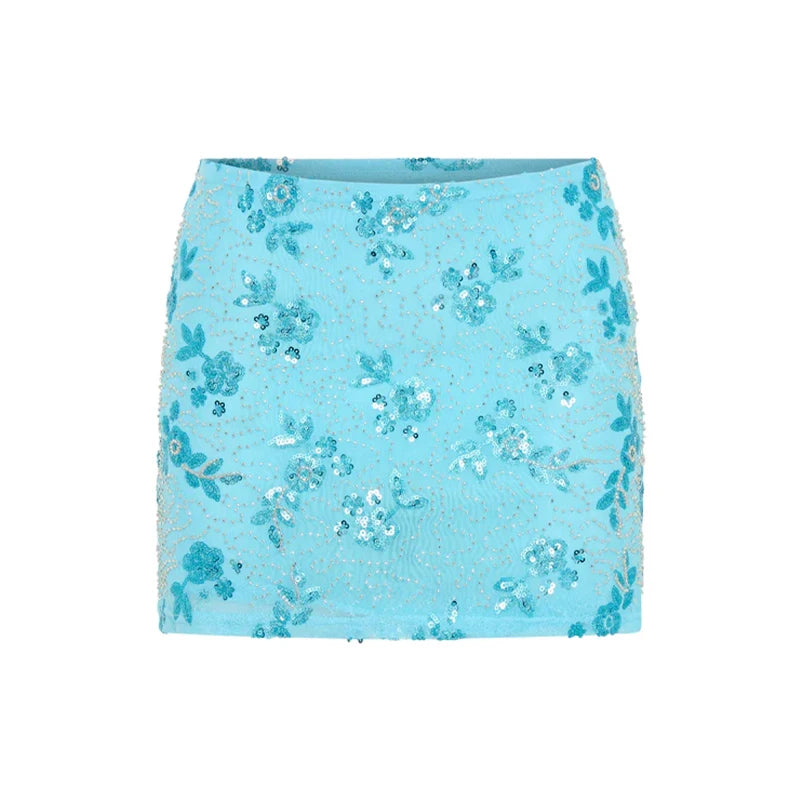 Women's Starfish Print Skirt Set - Empire P.E