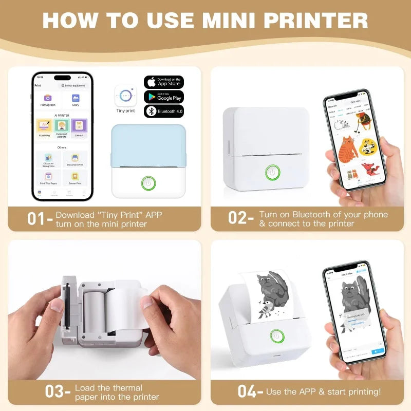 X6 mini HD printer portable sticker label Printer - Empire P.E