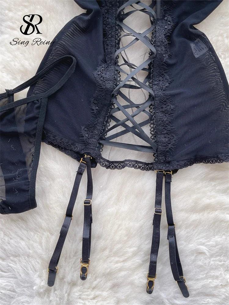 Strap Lace Up Porn Sensual Underwear Suits - Empire P.E