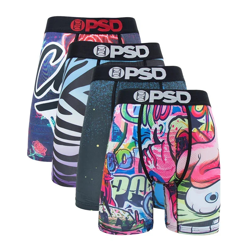 4Pcs Sexy Men Underwear Boxer Print Man Underpants Boxer - Empire P.E