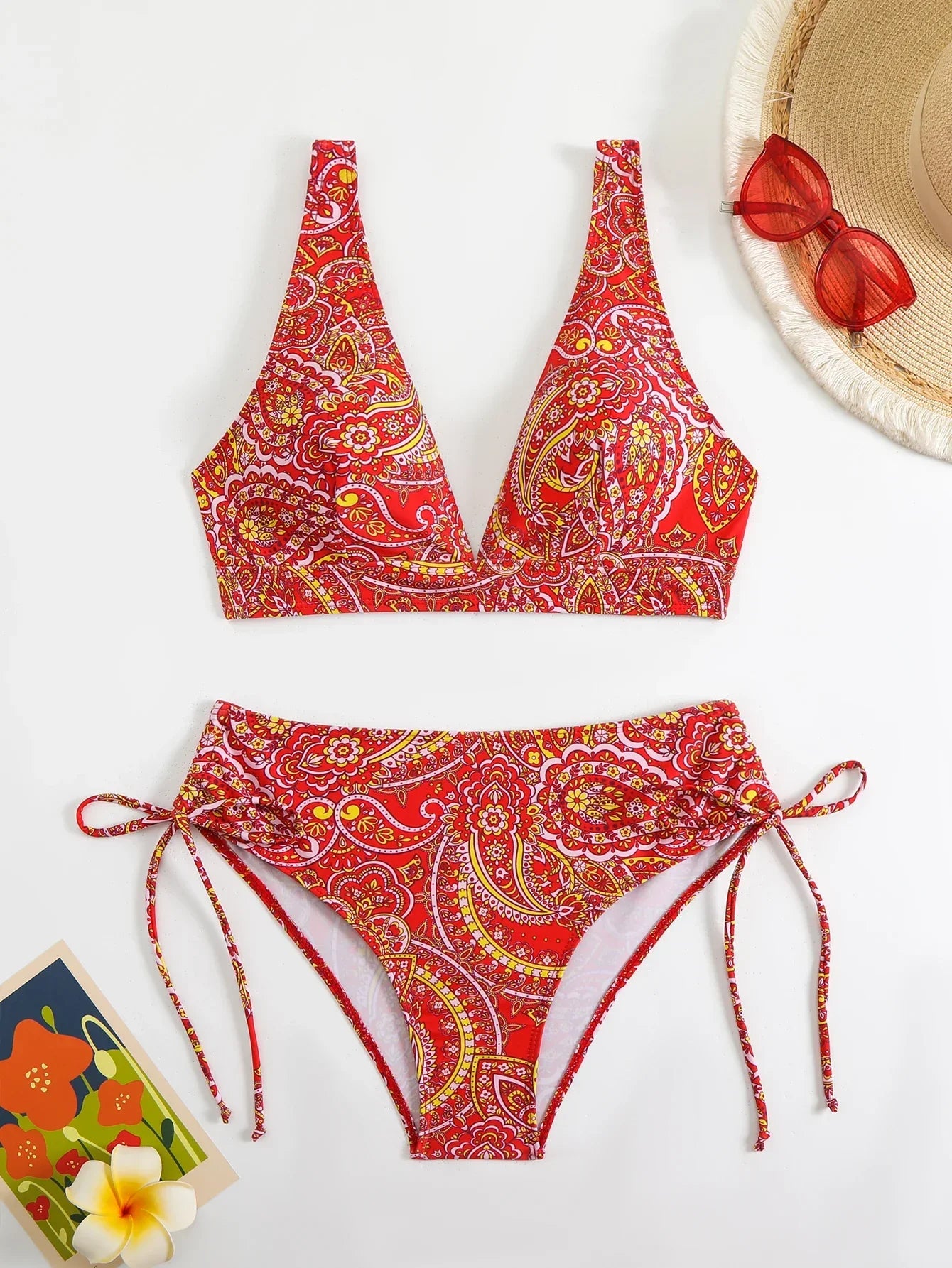 2025 Drawstring Bikinis Strappy Swimsuit Women