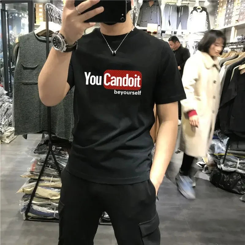 T Shirt for Men Tee Shirts 100% Cotton Streetwear