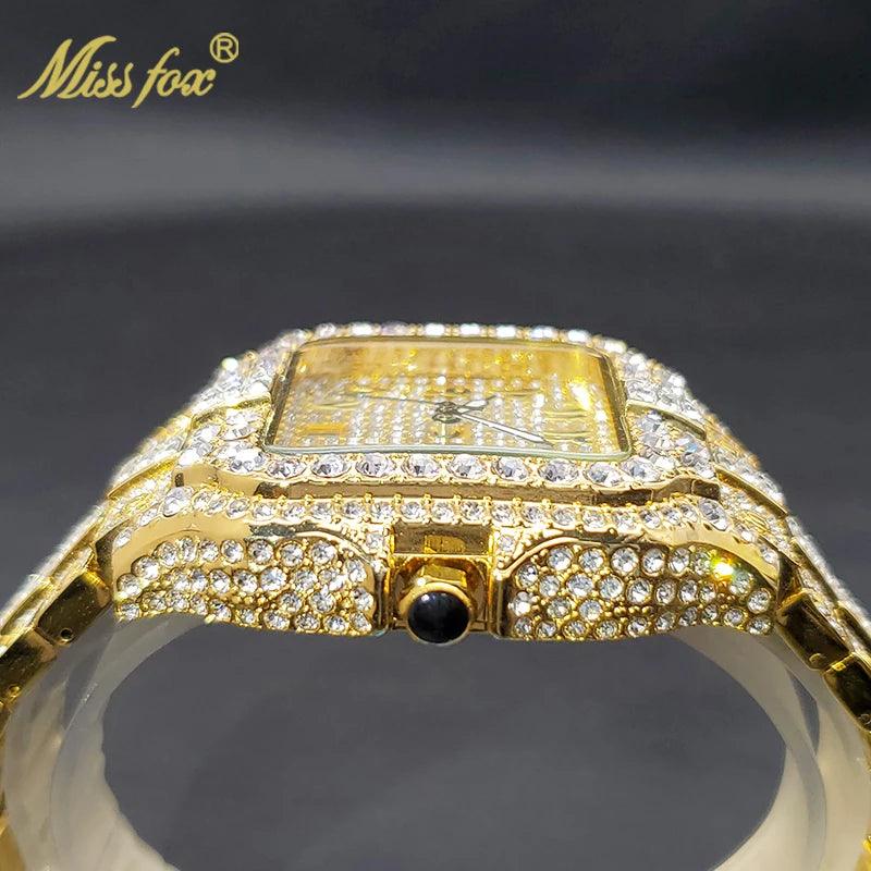 Diamond Men's Quartz Watch With Auto Date Waterproof Wristwatches - Empire P.E