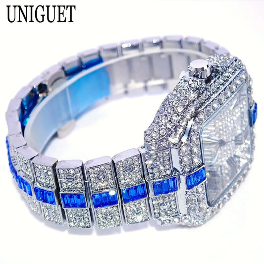 Hot Fashion Full Diamond Hip Hop Iced Out Bling Watch