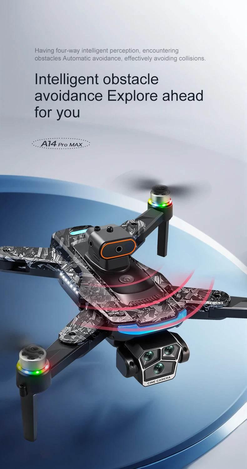 Drone with Camera Professional 4K HD Aerial Photography Dron GPS Return 4.5inch LCD Screen RC Quadcopter Three Camera Drone Toys - Empire P.E