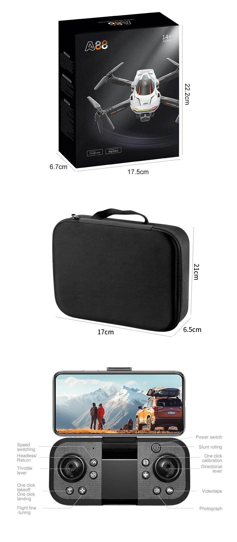 8K GPS dual-camera professional drone A88 5G obstacle avoidance brushless optical flow quadcopter toy gift - Empire P.E