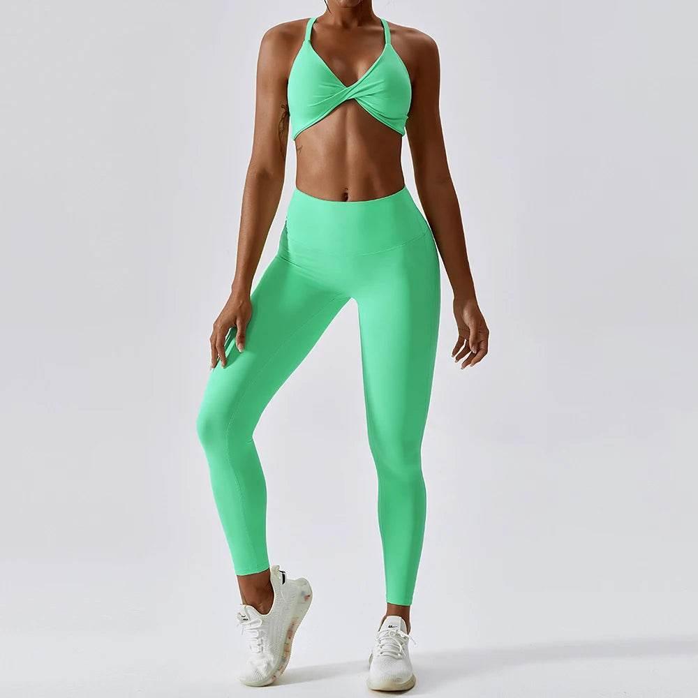 Yoga Set Women's Tracksuit Fitness Sports Set Workout Clothes For Women Gym Set Women Outfits Sports Bra Yoga Pants Yoga Suit - Empire P.E