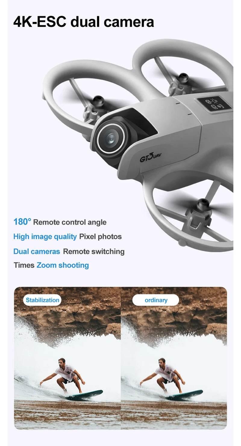 Drones Professional HD GT3 GPS 8K 180° Dual Cameras 5G WIFI Brushless Motors Obstacle Avoidance FPV Foldable Quadcopter Toys - Empire P.E