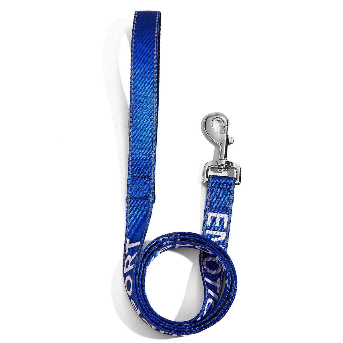 Small Pet Dogs and Cat Leashes Solid color Service Dog & Emotional Support Jacquard Leash Reflection Strong Pet Walking Training - Empire P.E