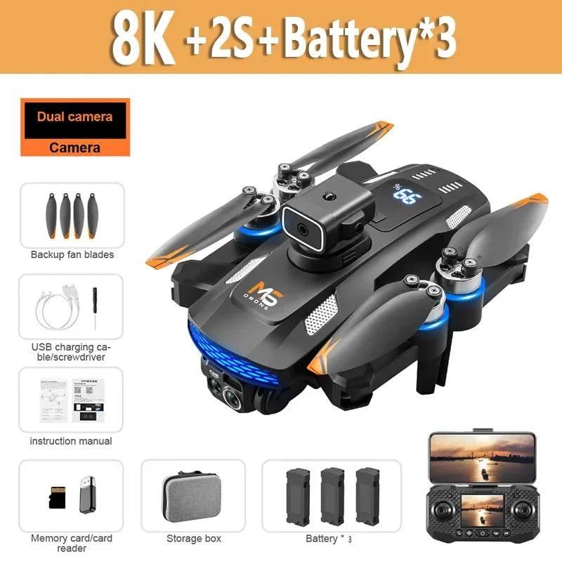 For Xiaomi M6 Drone Professional 8K Camera Drone 5G WIFI FPV UAV With screen remote control RC Dron avoidance Aerial Quadcopter - Empire P.E