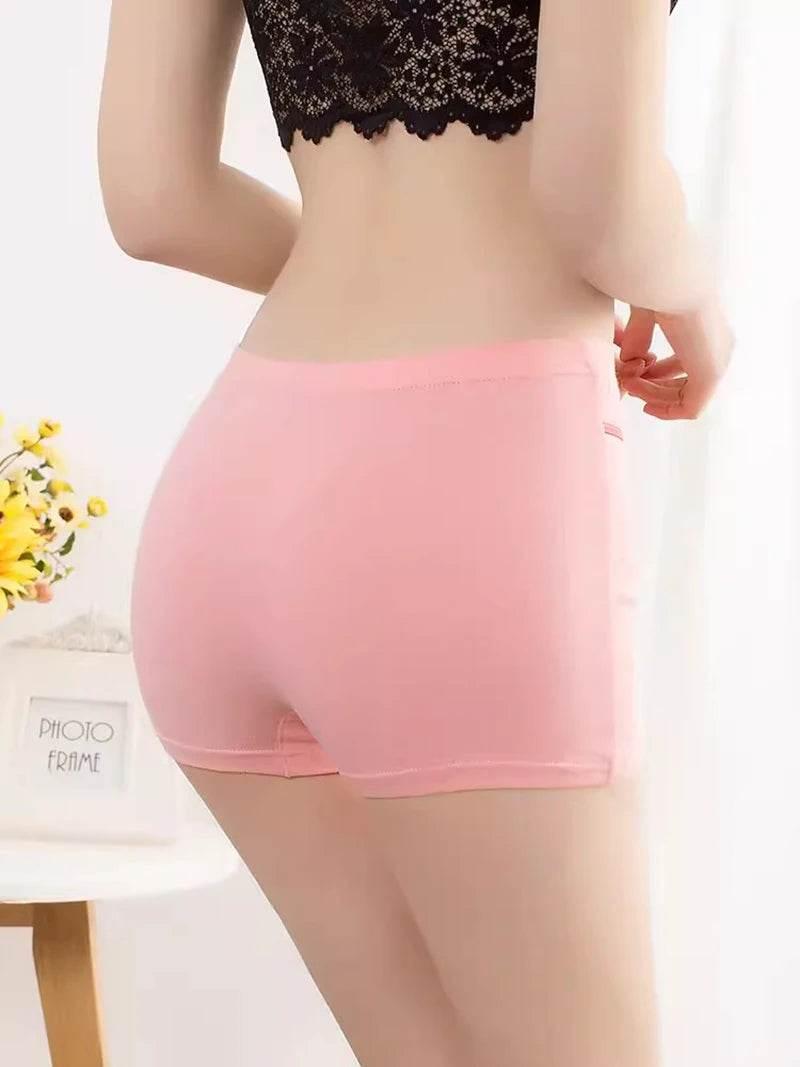 Plus Size Women Safety Short Pants Soft Boyshort Under Skirt Shorts With Zipper Pockets Breathable Theft-proof Female Underwear - Empire P.E