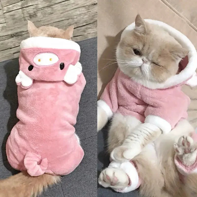 Pet Dog Soft Warm Fleece Jumpsuits