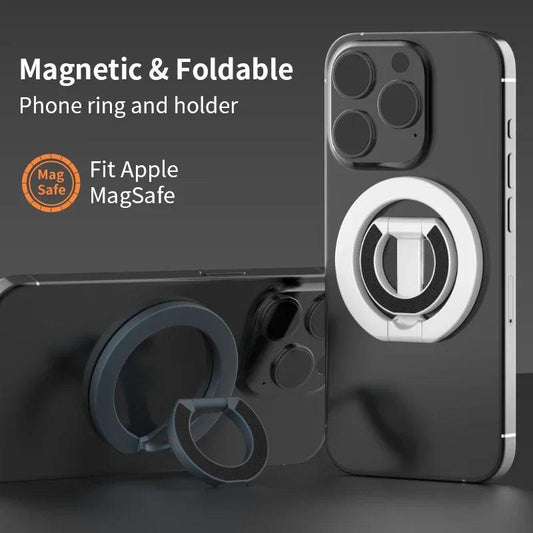 For MagSafe Double Sided Magnetic Phone Ring Holder Portable Folding Cellphones Stand Phone Accessories Support Bracket Grip Tok - Empire P.E