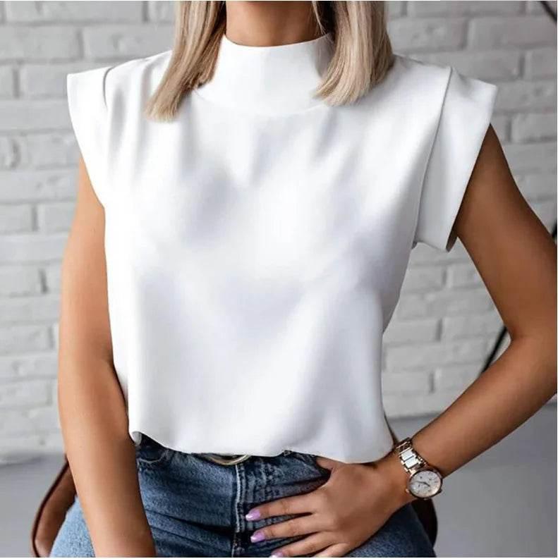 Stylish Women's Sleeveless Summer Tee Top - Empire P.E
